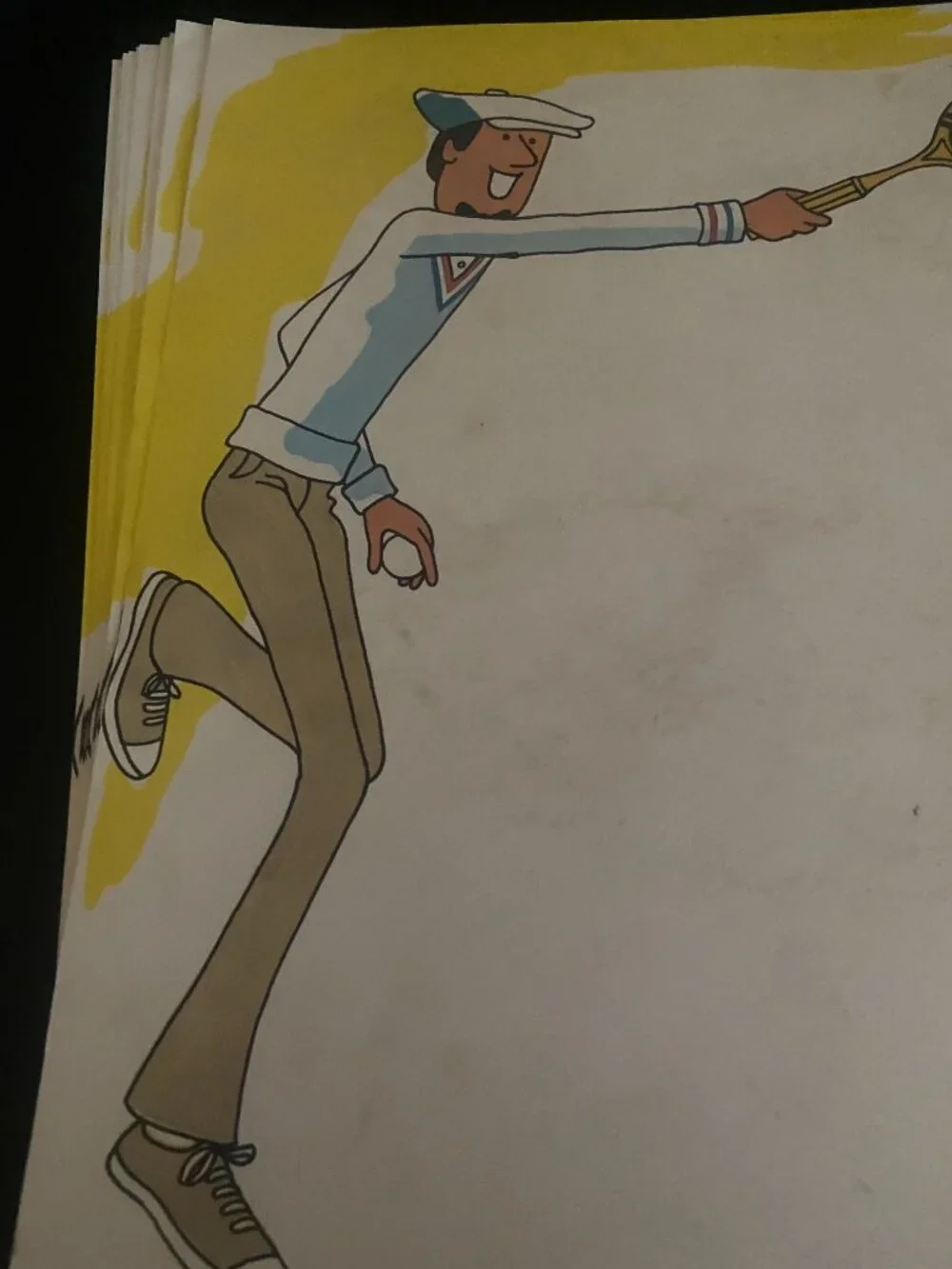 Vintage 1990s Tennis Player Stationery Writing 8.5x11 Letter Paper (19 Sheets)